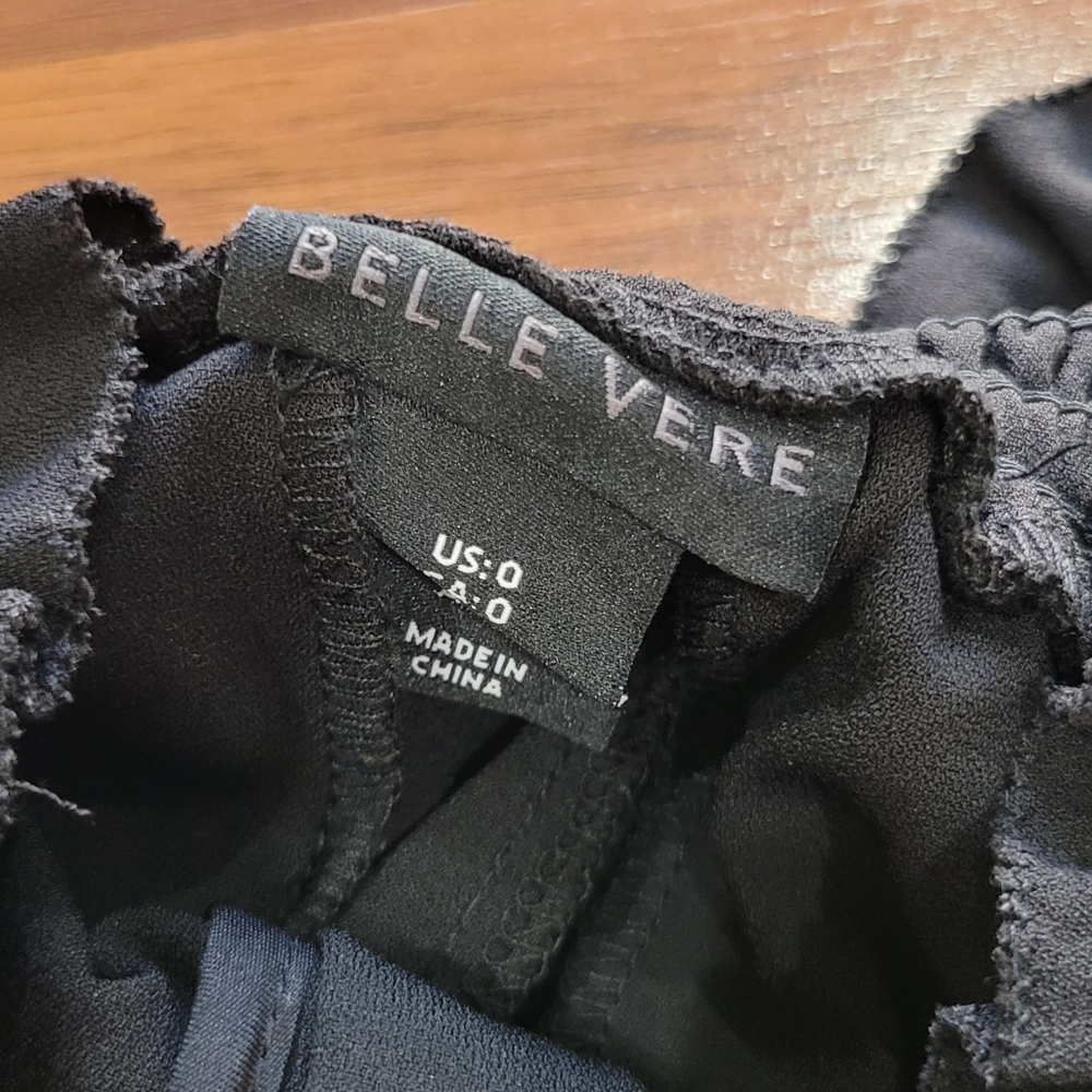 Black Ruffle Pants - Picture 2 of 2